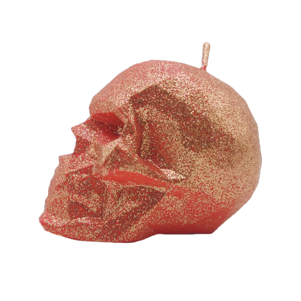 Orange Glittered Skull_Leftside