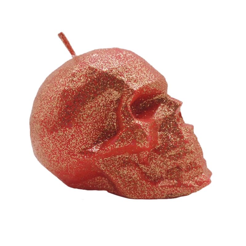 Orange Glittered Skull_Rightside