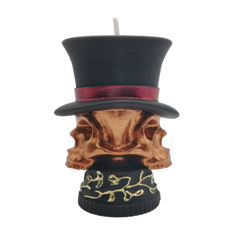 Doubled Faced Tophatted Skull_Sideview