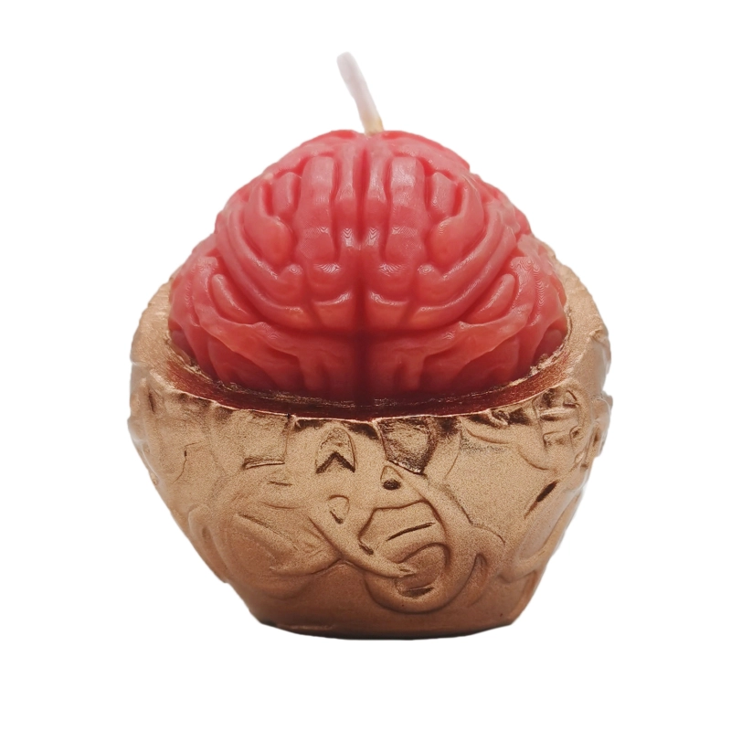 Brain Opened Rose Gold Skull_Backview