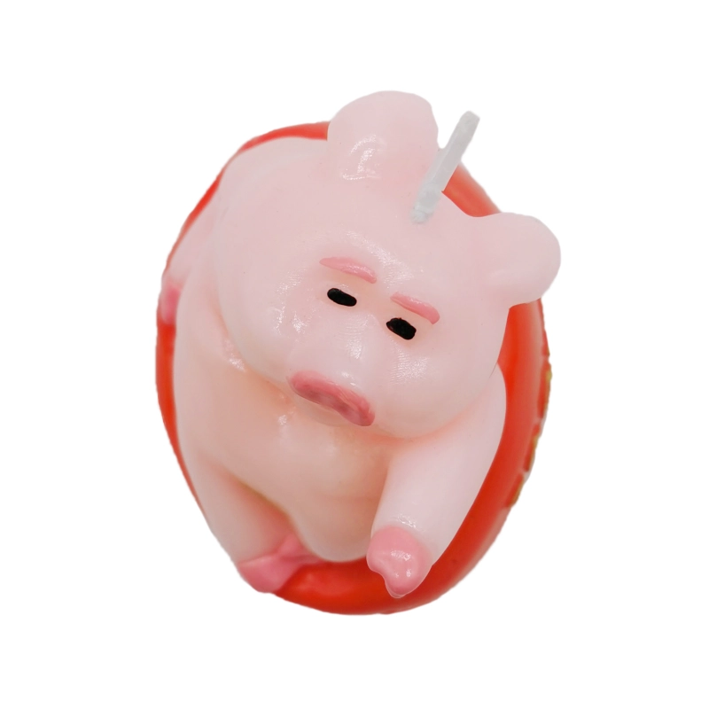 Pink Piggy Candle_Topview
