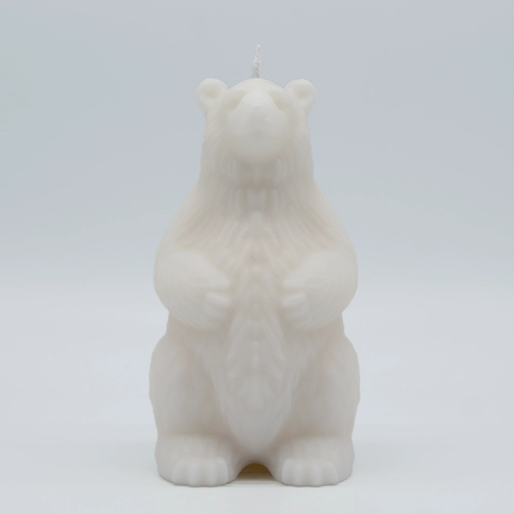 Standing Polar Bear Candle for Home Decor_white_frontview