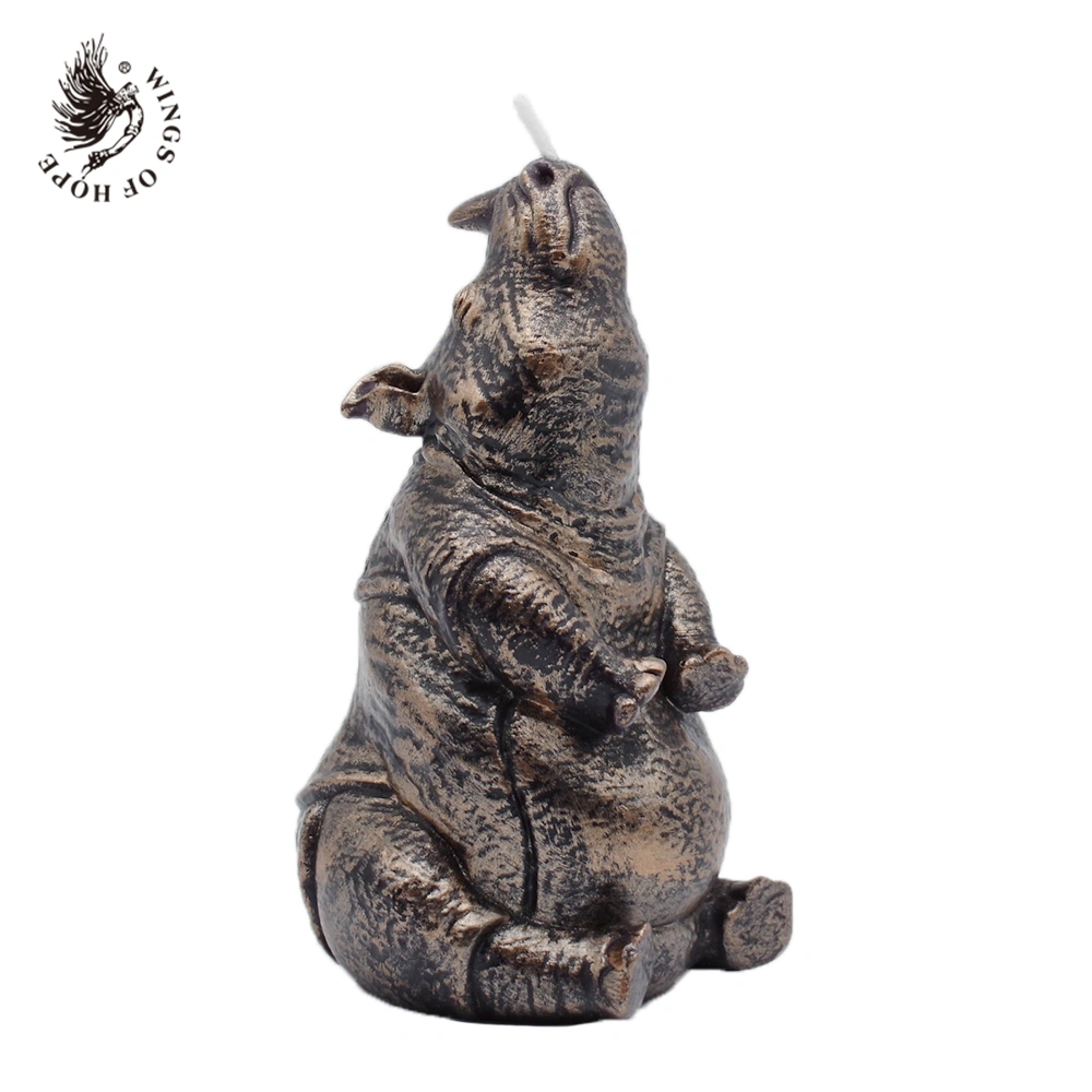 Black Rhinoceros Candle for Home Decor_LOGO