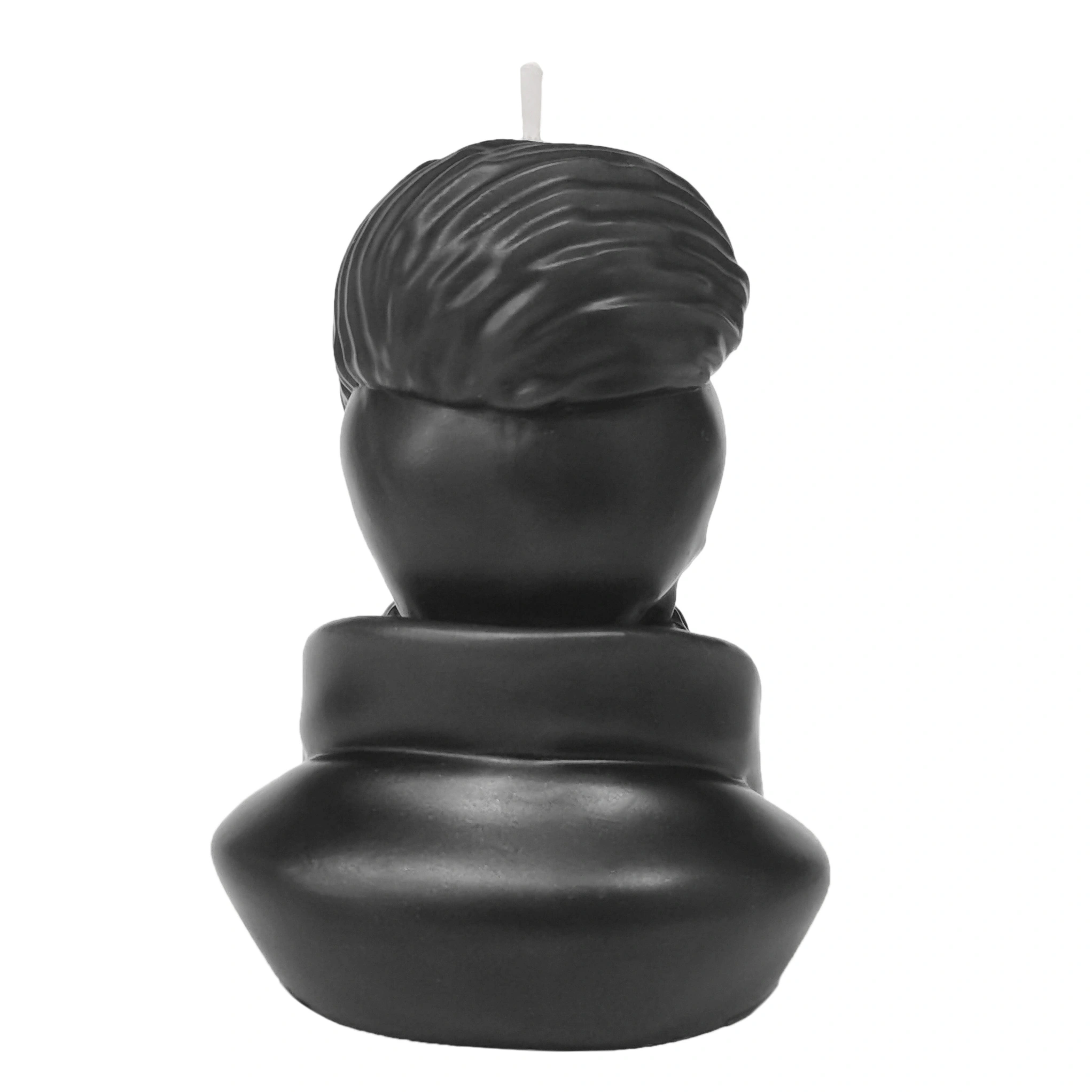 Punk Rock Skull Candle_all black_backview