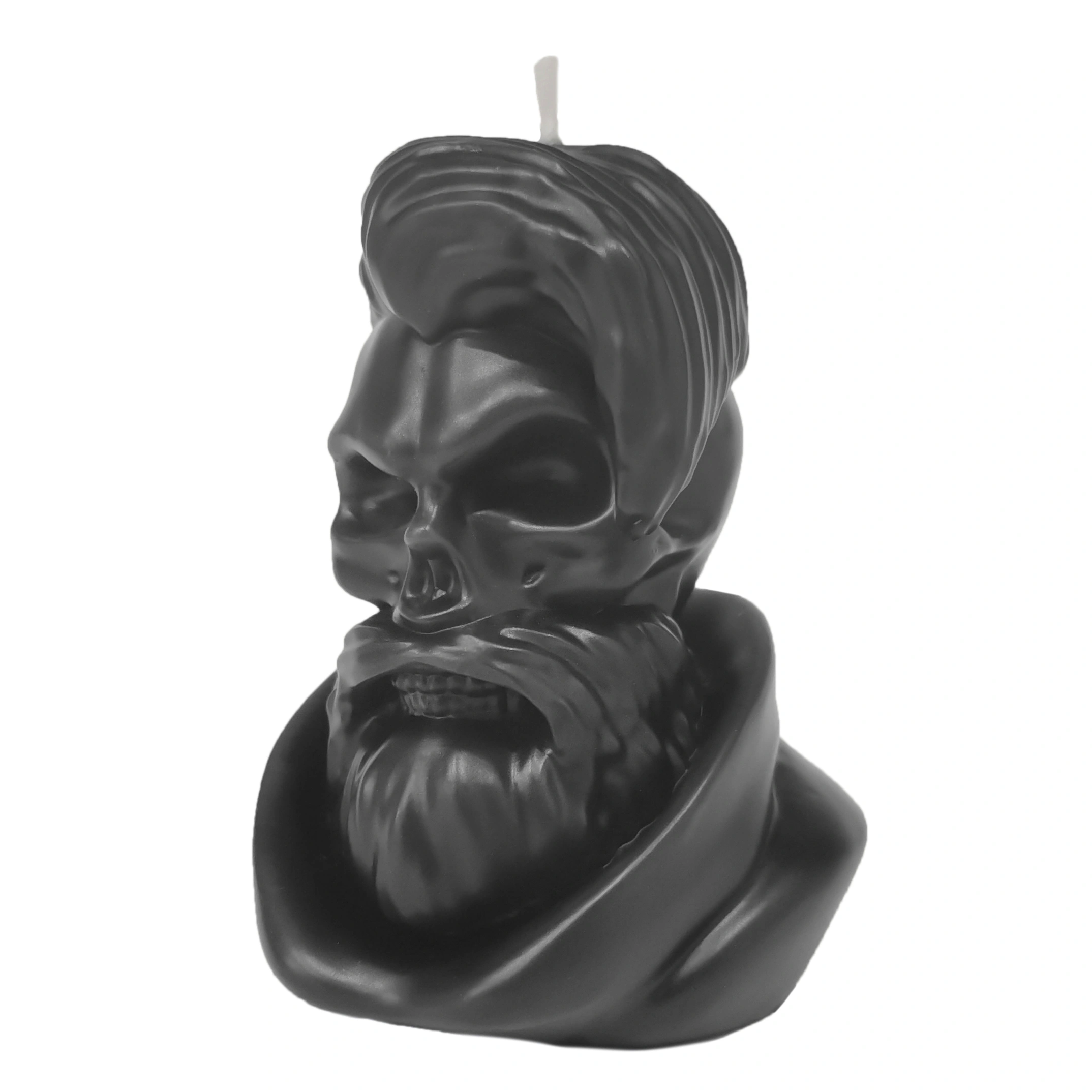 Punk Rock Skull Candle_all black_frontside