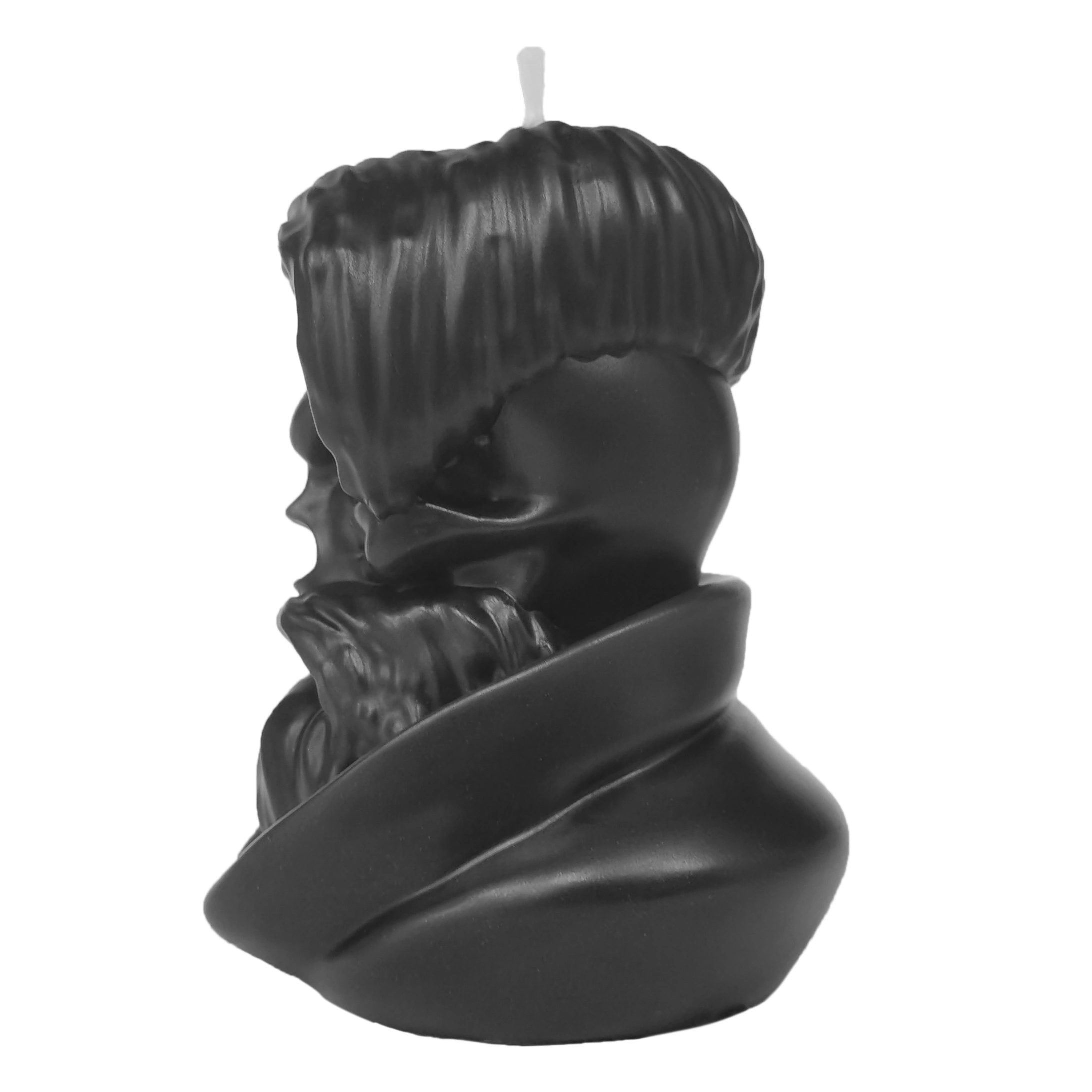 Punk Rock Skull Candle_all black_leftback