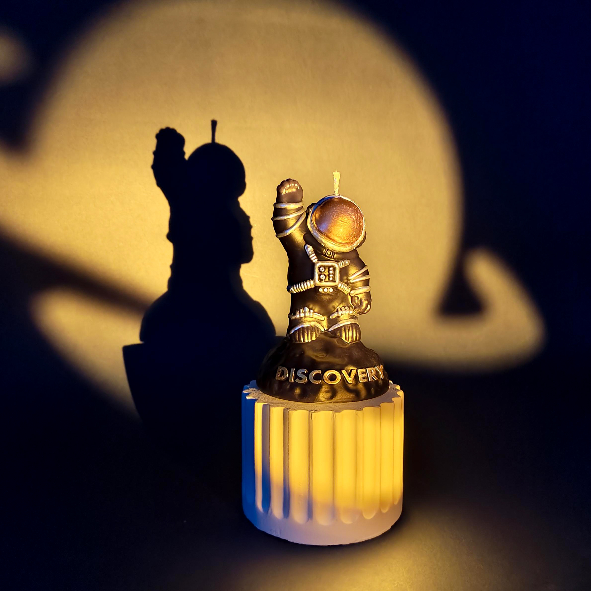 Spacesuited Astronaut Candle_black_scene1