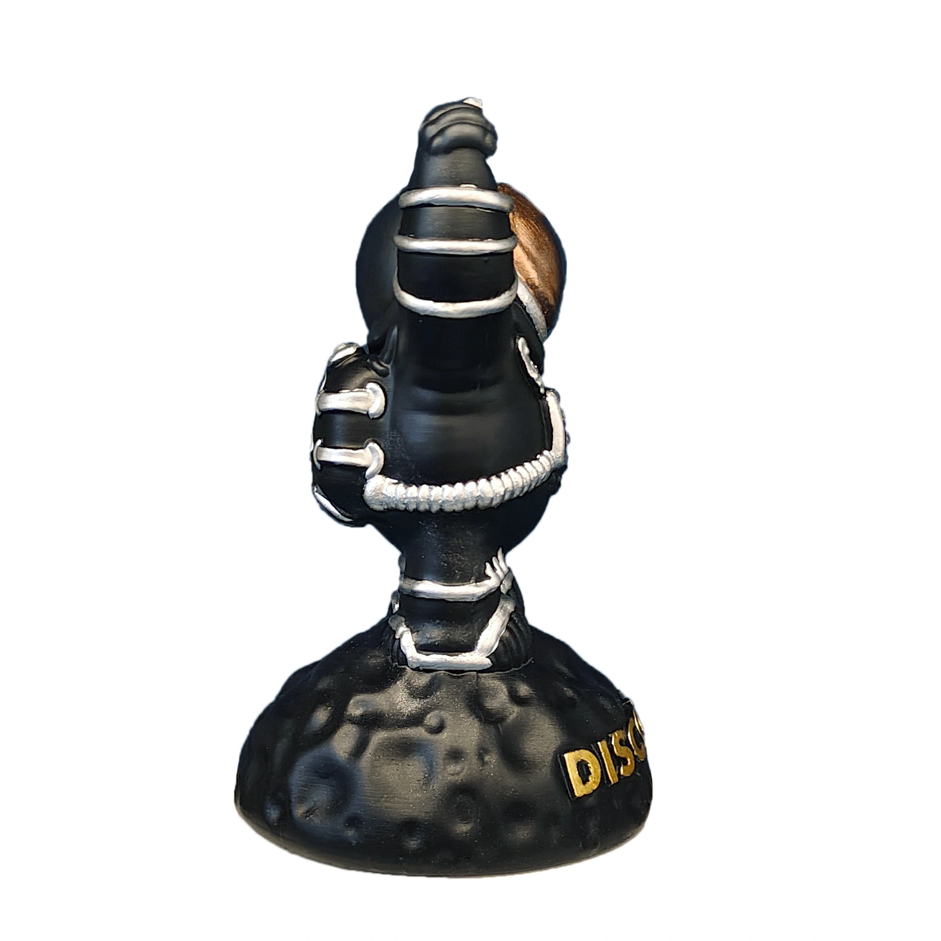 Black astronaut figure candle_sideview