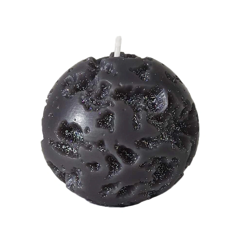 Meteorite-shaped Globe Candle_black