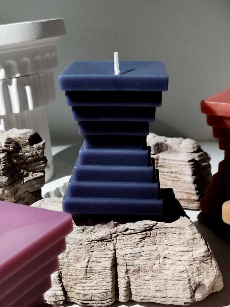 Pyramid Architecture Candle For Table
