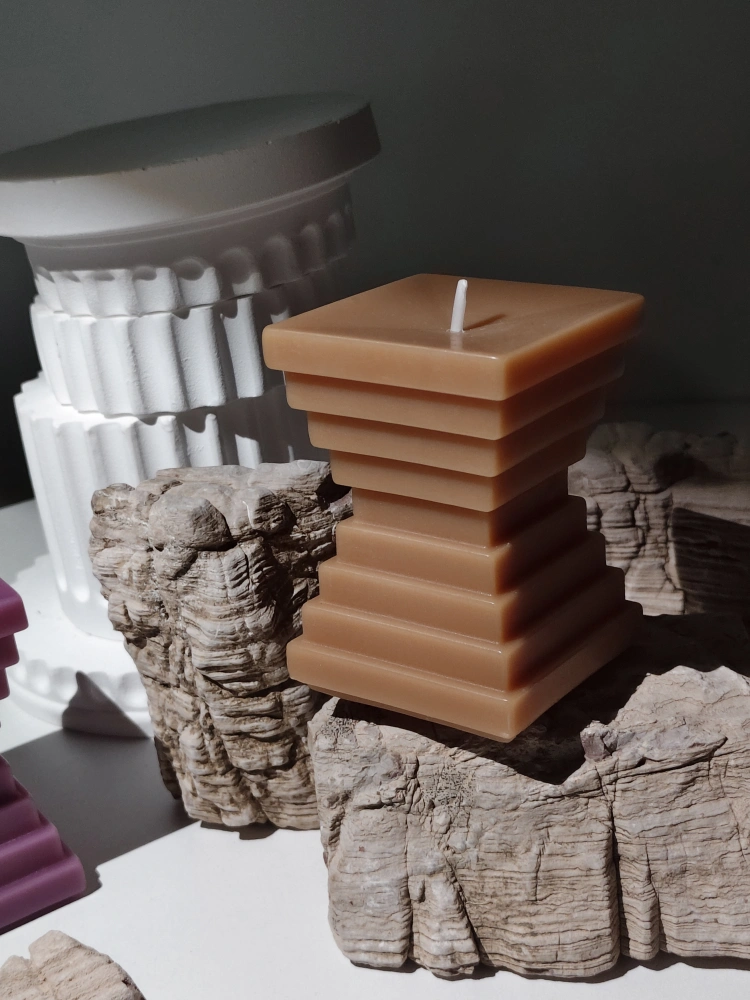 Pyramid Architecture Candle For Table