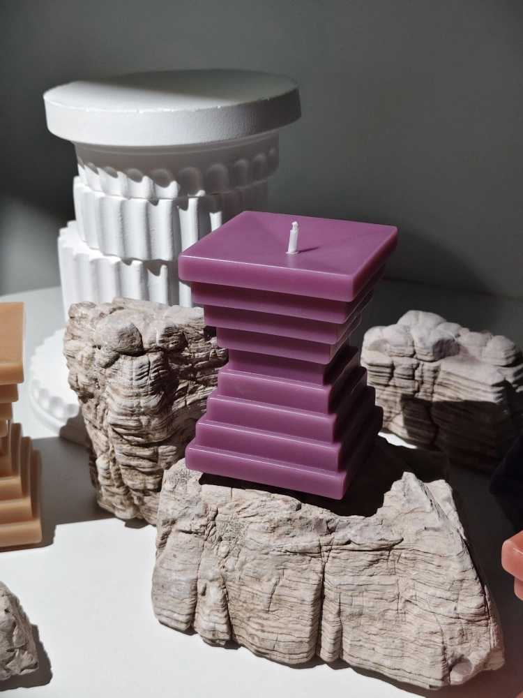 Pyramid Architecture Candle For Table