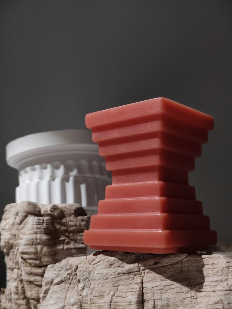 Pyramid Architecture Candle For Table