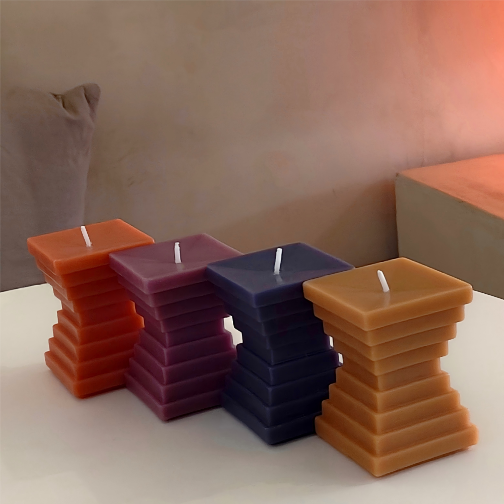 Pyramid Architecture Candle For Table