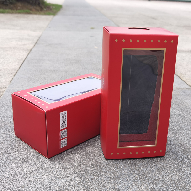 juyou paper Perfect package ideal for wine glasses packaging slide drawer box sponge holder cardboard paper gift box