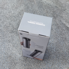 juyou paper good quality customized auto lock bottom paper box thermosflask package box design , glass bottle custom colorful box