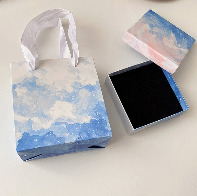 Juyou Paper Gift Box - Intricate Patterns Sturdy Package Snap-Fit Lid