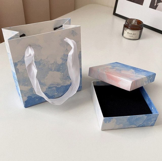 juyou paper intricate patterns printed paper box sturdy gift package box snap-fit lid