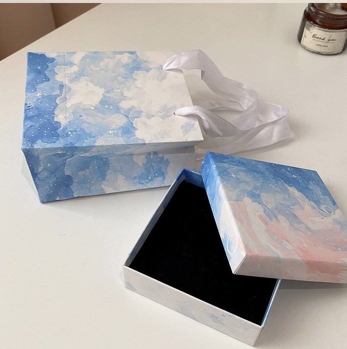 juyou paper intricate patterns printed paper box sturdy gift package box snap-fit lid