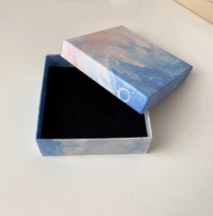 juyou paper intricate patterns printed paper box sturdy gift package box snap-fit lid