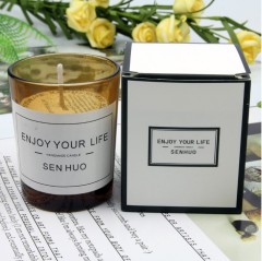 juyou paper Customized stickers scented candles adhesive roll vinyl label sticker waterproof sticker golden stamping