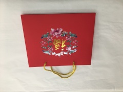 juyou paper Luxury Large bag Soft touch surface paper shopping gift bag customized floral printed coated paper bag