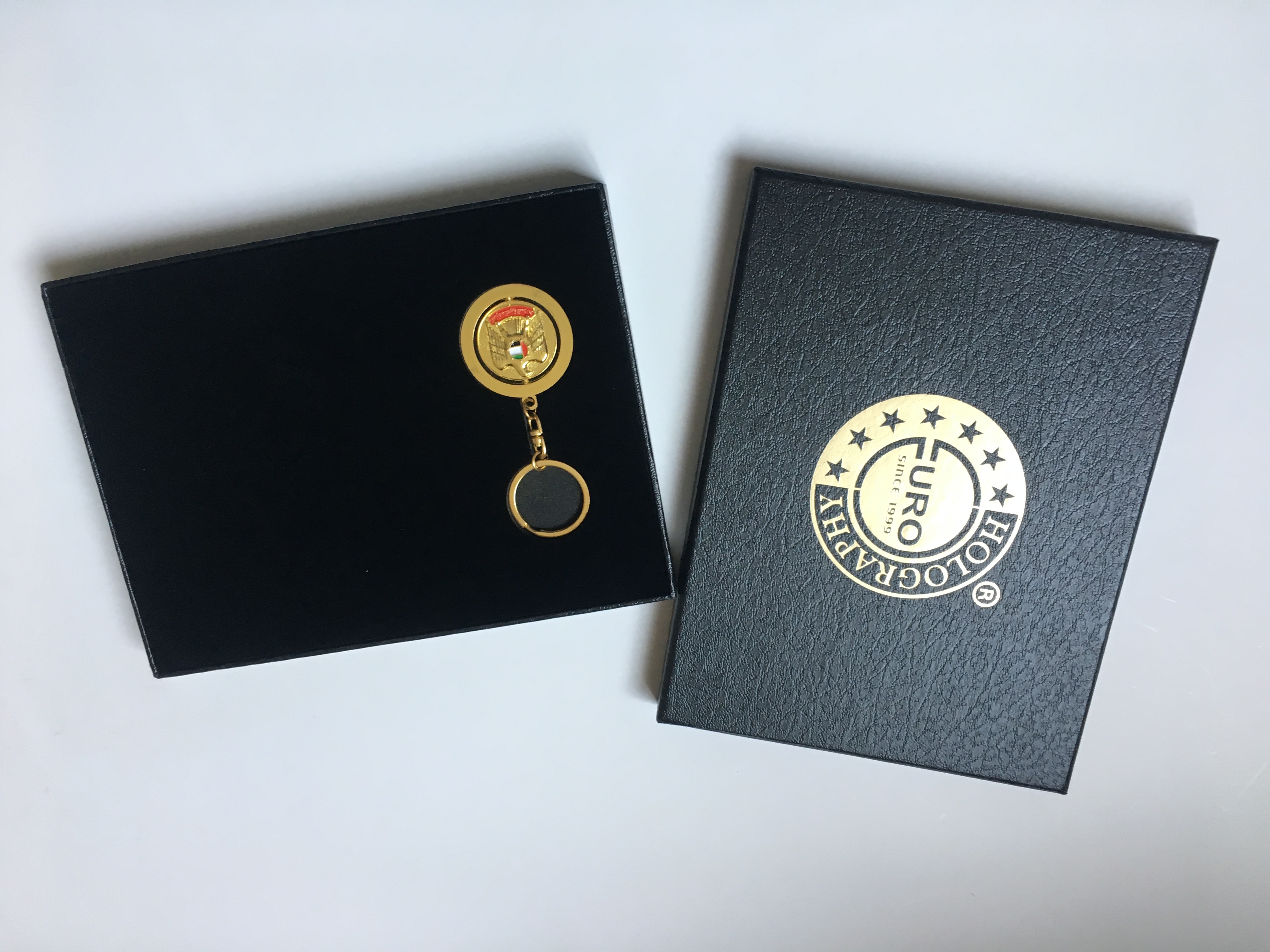 juyou paper Textured paper top & bottom box golden stamping medal package box