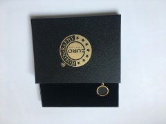juyou paper Textured paper top & bottom box golden stamping medal package box