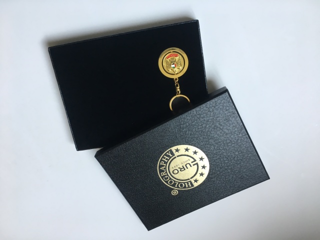 juyou paper Textured paper top & bottom box golden stamping medal package box