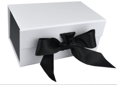 juyou paper Perfect gift package ideal collapsible paper gift box magnetic lid with ribbon closure for clothing , shoes ,cosmetics ,jar, candles, cups , drink bottle , wine bottle packaging .
