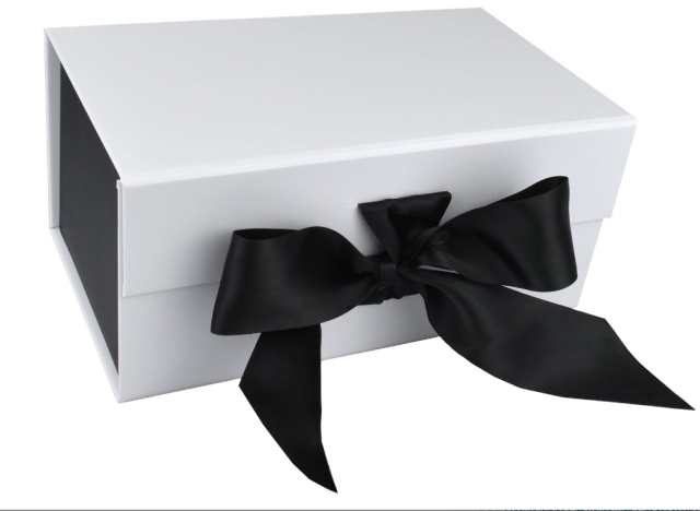 juyou paper Perfect gift package ideal collapsible paper gift box magnetic lid with ribbon closure for clothing , shoes ,cosmetics ,jar, candles, cups , drink bottle , wine bottle packaging .