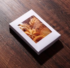 juyou paper kraft paper flat folding packaging blank box with PVC window