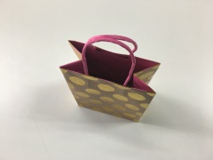 juyou paper Competitive price twisted paper handle kraft bag jewelry package bags , small gifts packaging bag , socks package bag