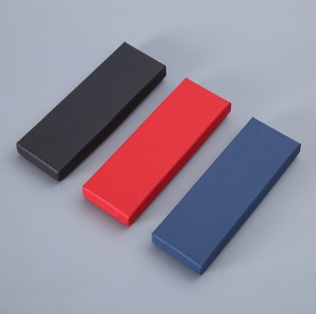 juyou paper Lid and base paper box with transparent PVC window for pen package