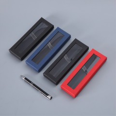 juyou paper Lid and base paper box with transparent PVC window for pen package