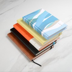 juyou paper Customized design full color printing hardcover paper notebook with notepad