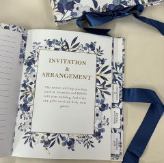 juyou paper Index tabs paper notebook wedding planner silk ribbon closed paper pocket notebooks