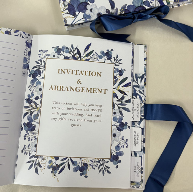 juyou paper Index tabs paper notebook wedding planner silk ribbon closed paper pocket notebooks
