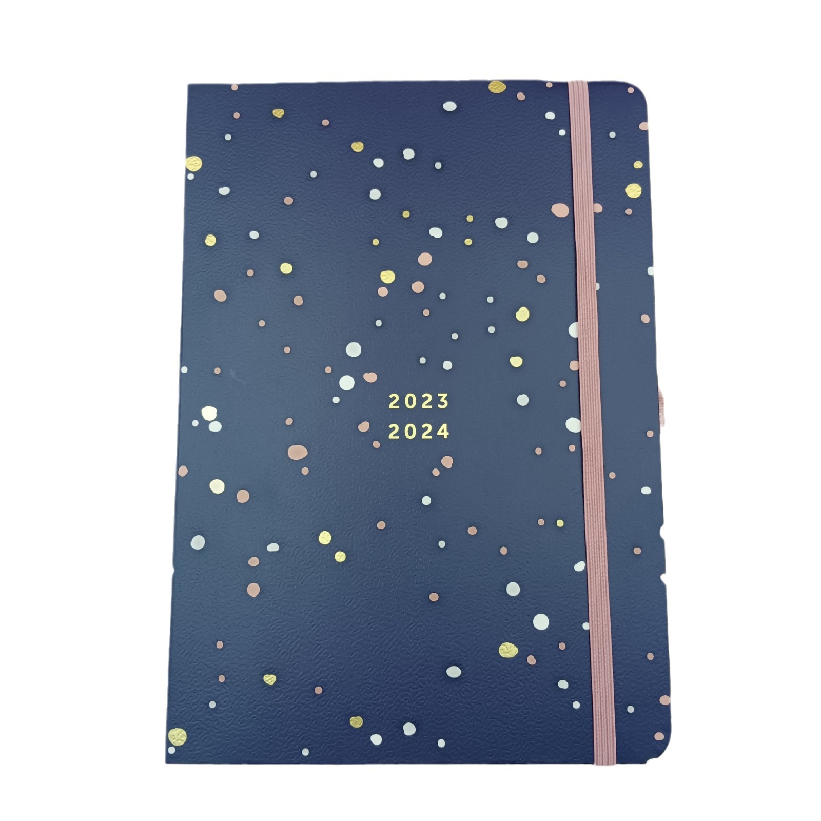 juyou paper A5 cloth textured paper notebook 384 pages hot stamping dots cover agenda customized paper diary with elastic binding style weekly schedule printing