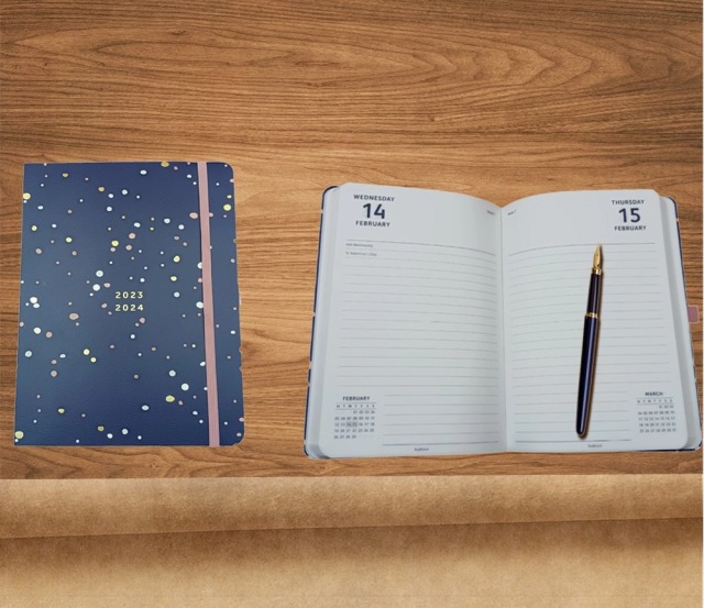 juyou paper A5 cloth textured paper notebook 384 pages hot stamping dots cover agenda customized paper diary with elastic binding style weekly schedule printing