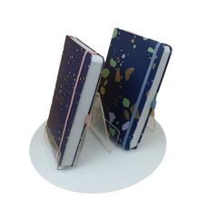 juyou paper A5 cloth textured paper notebook 384 pages hot stamping dots cover agenda customized paper diary with elastic binding style weekly schedule printing