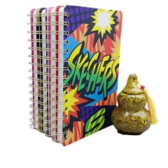 juyou paper Creative animals printed A5 notebook Copper Wire Coil Note Sand PVC Hardcover notebook Horizontal Line pages printing Loose Leaf Book