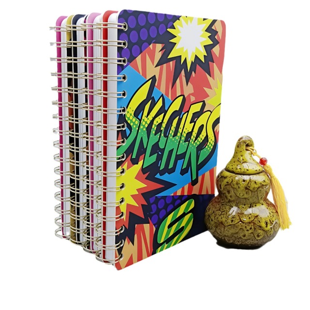 juyou paper Creative animals printed A5 notebook Copper Wire Coil Note Sand PVC Hardcover notebook Horizontal Line pages printing Loose Leaf Book