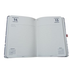 juyou paper A5 cloth textured paper notebook 384 pages hot stamping dots cover agenda customized paper diary with elastic binding style weekly schedule printing