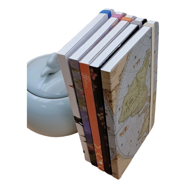 juyou paper customized portable paper notebook 80 sheets dallin pages notebook hardcover graph ruled pages with elastic close