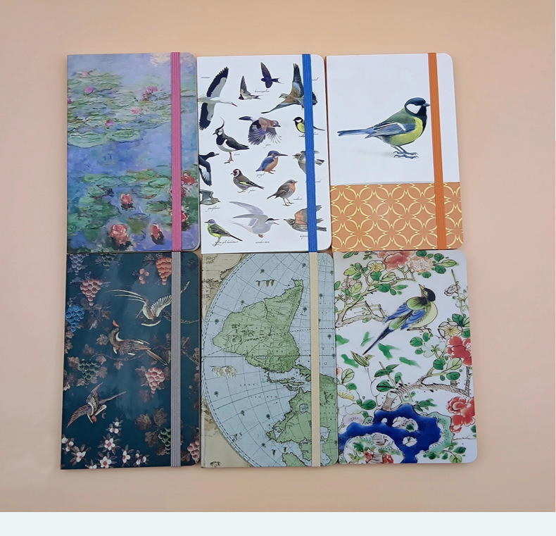 juyou paper customized portable paper notebook 80 sheets dallin pages notebook hardcover graph ruled pages with elastic close