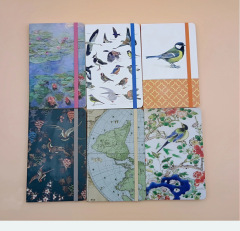 juyou paper customized portable paper notebook 80 sheets dallin pages notebook hardcover graph ruled pages with elastic close