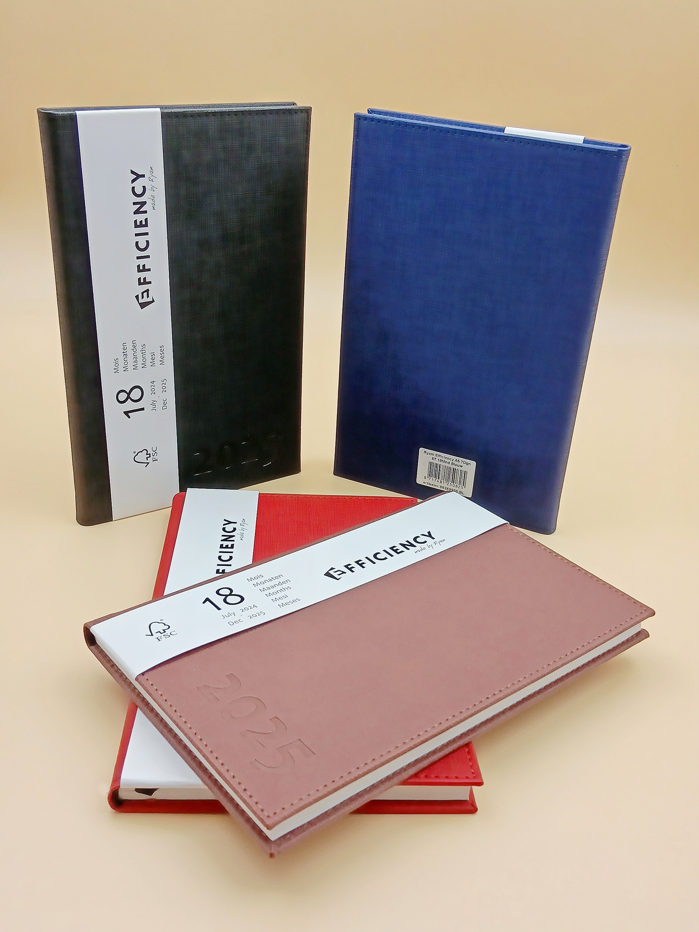 juyou paper Premium PU embossed hardcover A5 jornal diary FSC paper inner pages printed notebook