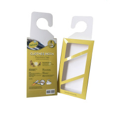 juyou paper Double tuck end box clothes moth traps packaging box custom design glossy cardboard paper box with hanger