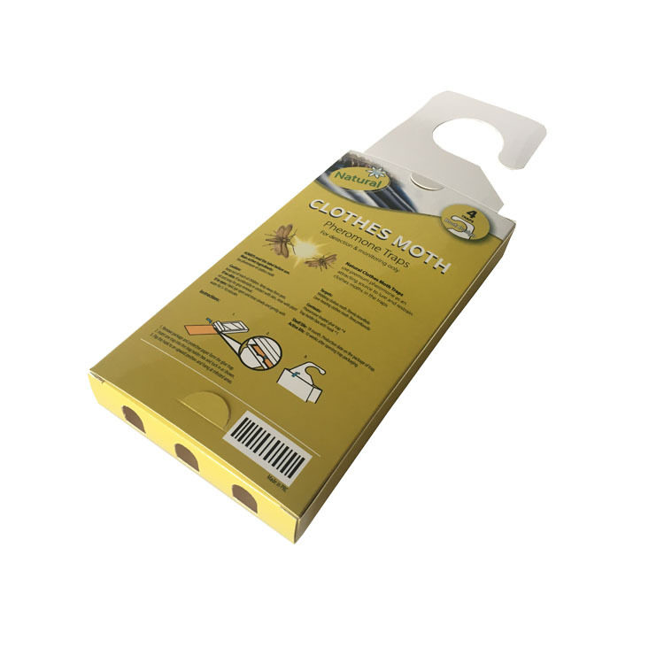 juyou paper Double tuck end box clothes moth traps packaging box custom design glossy cardboard paper box with hanger